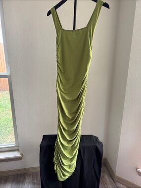 cider olive green dress | Dresses | Cider Slip Maxi With Twist Detail 13/09